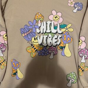Rue21 Chill Vibes Graphic Sweatshirt - Tan